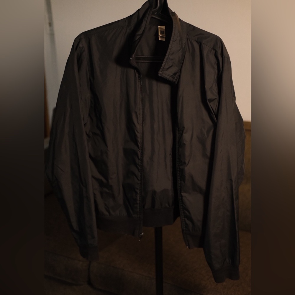American Apparel Black Windbreaker Jacket